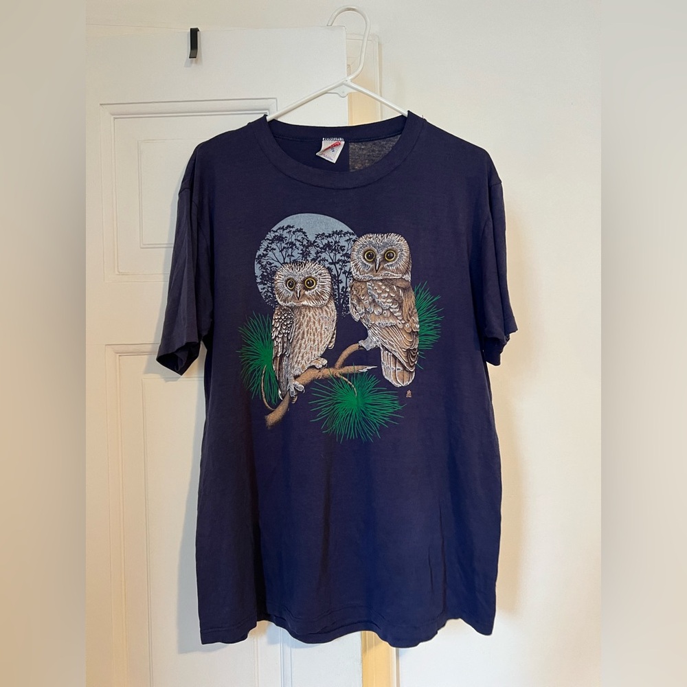 Vintage Jerzees owl T-shirt, extra large XL